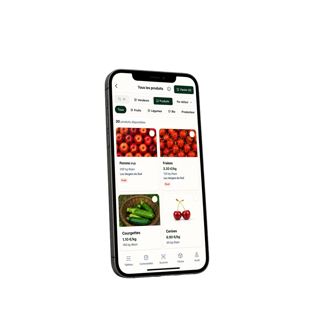 Application MIN Express sur mobile